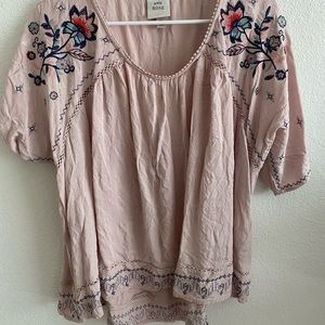 Knox Rose Embroidered Blouse. Size XL